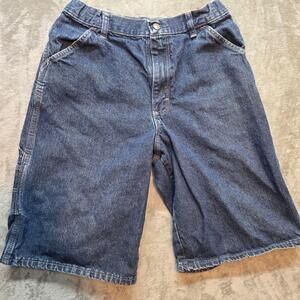 WRG Jeans Co Cargo Shorts Boys 18 Blue Denim Adjustable Waist Pockets Casual